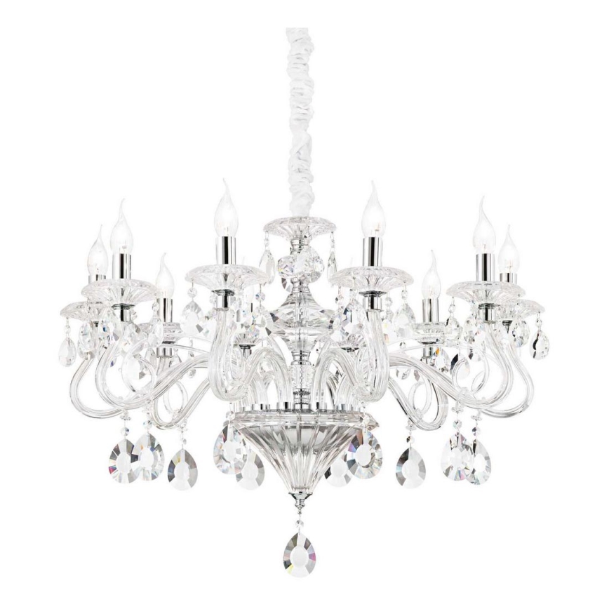 Ideal Lux - Kristallen hanglamp aan een ketting NEGRESCO 10xE14/28W/230V diameter 85 cm doorzichtig