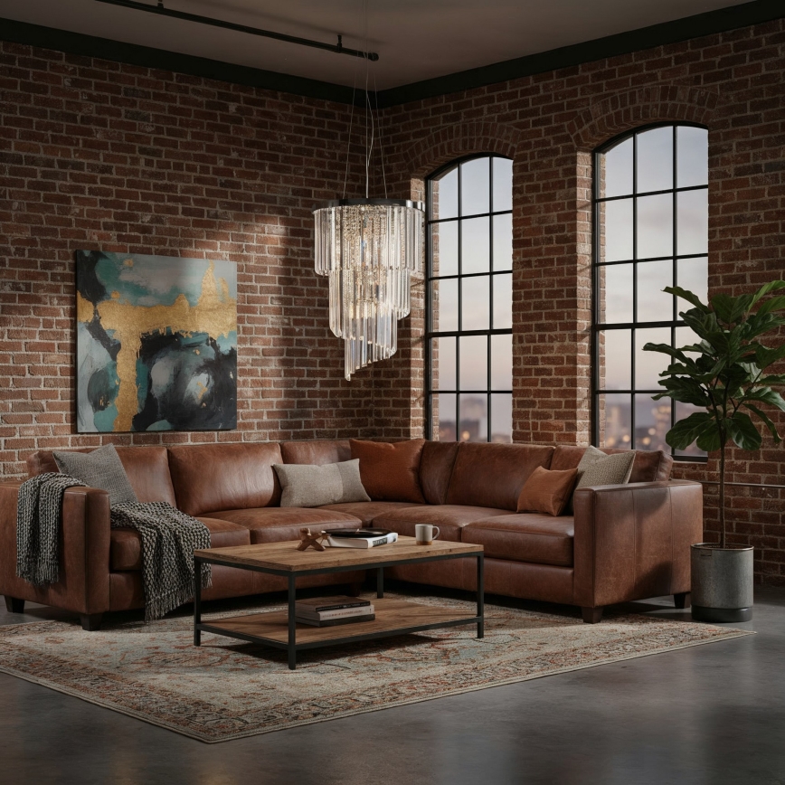 Ideal Lux - Kristallen hanglamp aan een koord CARLTON 8xE14/40W/230V diameter 40 cm glanzend chroom