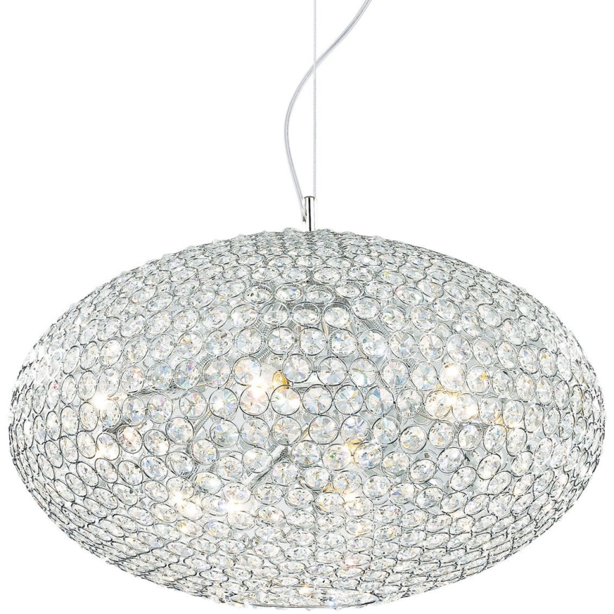 Ideal Lux - Kristallen hanglamp aan een koord ORION 12xE14/40W/230V diameter 60 cm zilver