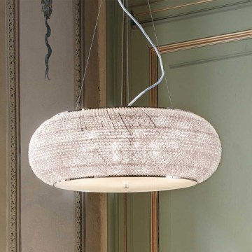Ideal Lux - Kristallen hanglamp aan een koord PASHA 14xE14/40W/230V diameter 65 cm glanzend chroom