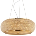 Ideal Lux - Kristallen hanglamp aan een koord PASHA 14xE14/40W/230V diameter 65 goud