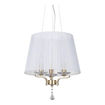 Ideal Lux - Kristallen hanglamp aan een koord PEGASO 3xE14/28W/230V diameter 40 cm goud