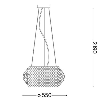 Ideal Lux - Kristallen hanglamp PASHA 10xE14/40W/230V diameter 55 cm glanzend chroom