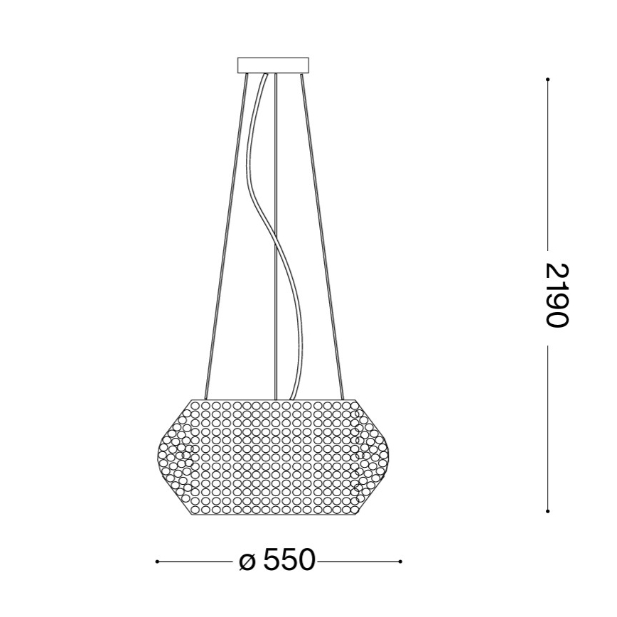 Ideal Lux - Kristallen hanglamp PASHA 10xE14/40W/230V diameter 55 cm glanzend chroom