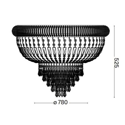 Ideal Lux - Kristallen plafondlamp DUBAI 24xE14/28W/230V diameter 78 cm glanzend chroom