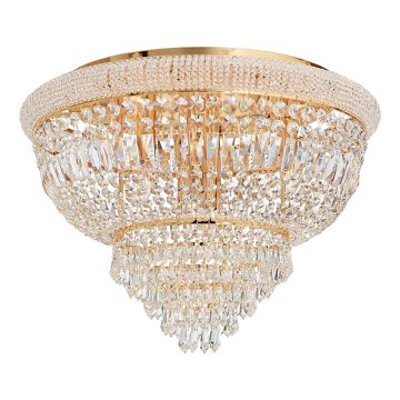 Ideal Lux - Kristallen plafondlamp DUBAI 24xE14/28W/230V diameter 78 cm goud