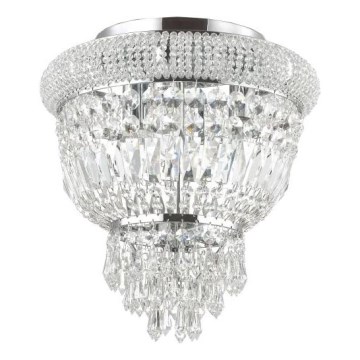 Ideal Lux - Kristallen plafondlamp DUBAI 3xE14/28W/230V diameter 32 cm glanzend chroom