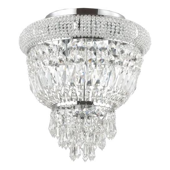 Ideal Lux - Kristallen plafondlamp DUBAI 3xE14/28W/230V diameter 32 cm glanzend chroom
