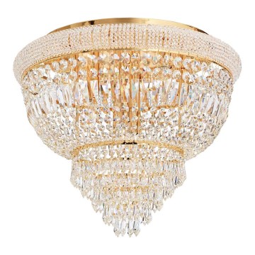 Ideal Lux - Kristallen plafondlamp DUBAI 6xE14/28W/230V diameter 52 cm goud