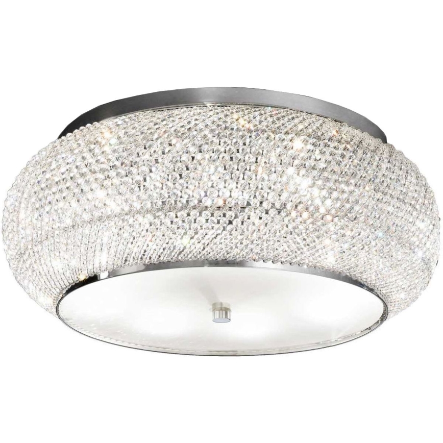 Ideal Lux - Kristallen plafondlamp PASHA 10xE14/40W/230V diameter 55 glanzend chroom