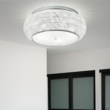 Ideal Lux - Kristallen plafondlamp PASHA 10xE14/40W/230V diameter 55 glanzend chroom