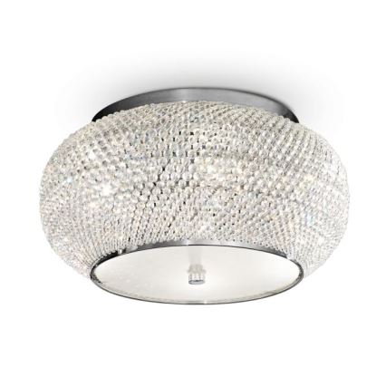 Ideal Lux - Kristallen plafondlamp PASHA 6xE14/40W/230V diameter 40 cm glanzend chroom