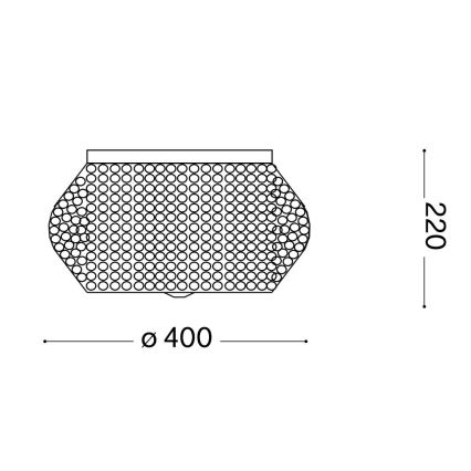Ideal Lux - Kristallen plafondlamp PASHA 6xE14/40W/230V diameter 40 cm glanzend chroom