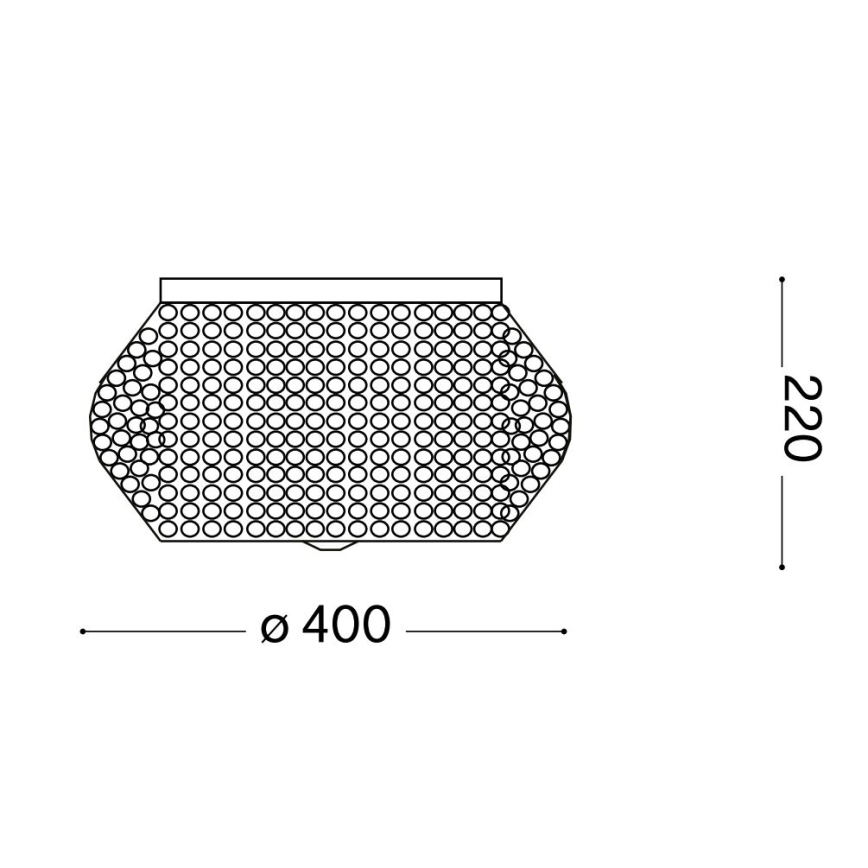 Ideal Lux - Kristallen plafondlamp PASHA 6xE14/40W/230V diameter 40 cm glanzend chroom