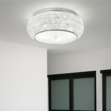 Ideal Lux - Kristallen plafondlamp PASHA 6xE14/40W/230V diameter 40 cm glanzend chroom