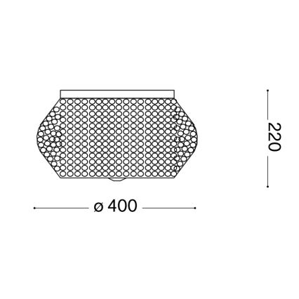 Ideal Lux - Kristallen plafondlamp PASHA 6xE14/40W/230V diameter 40 cm goud