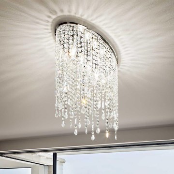Ideal Lux - Kristallen plafondlamp RAIN 3xE14/40W/230V glanzend chroom