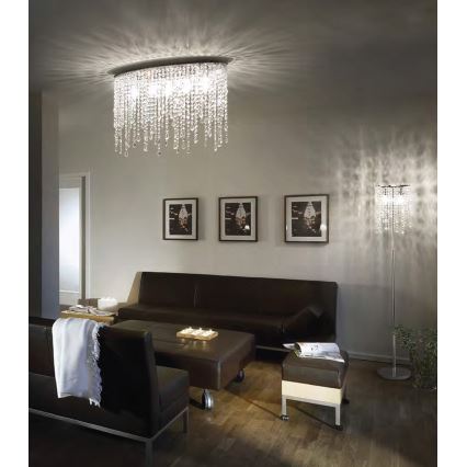 Ideal Lux - Kristallen plafondlamp RAIN 3xE14/40W/230V glanzend chroom