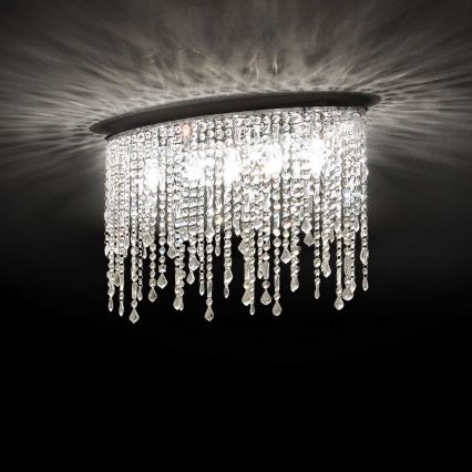 Ideal Lux - Kristallen plafondlamp RAIN 3xE14/40W/230V glanzend chroom