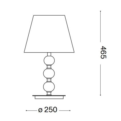 Ideal Lux - Kristallen tafellamp QUEEN 1xE27/60W/230V goud