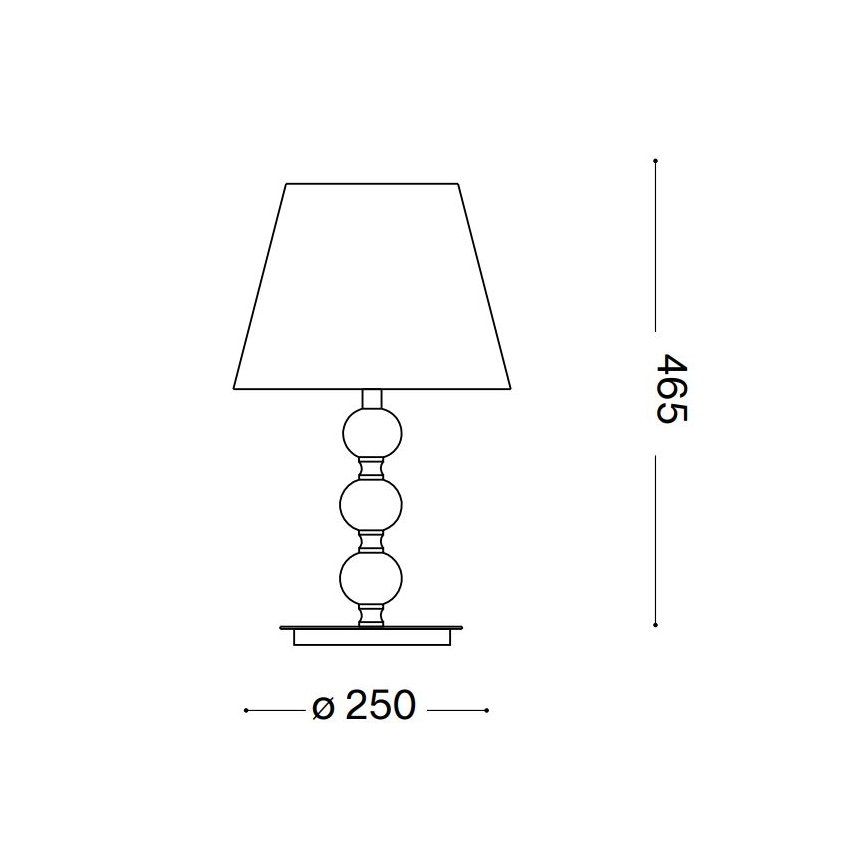 Ideal Lux - Kristallen tafellamp QUEEN 1xE27/60W/230V goud