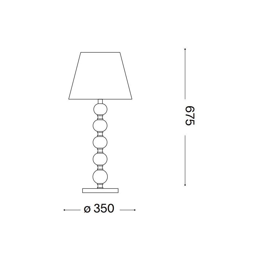 Ideal Lux - Kristallen tafellamp QUEEN 1xE27/60W/230V goud