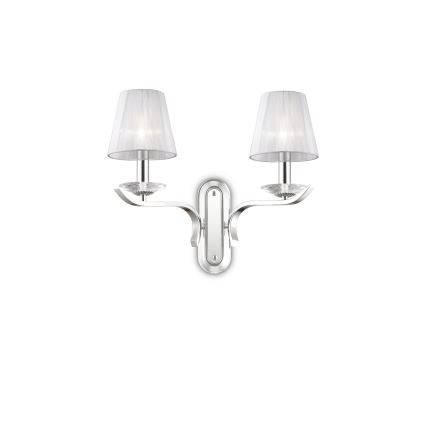 Ideal Lux - Kristallen wandlamp PEGASO 2xE14/28W/230V glanzend chroom