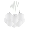Ideal Lux - Kroonluchter aan kabel MAPA 11xE14/40W/230V Ø 58 cm wit