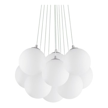 Ideal Lux - Kroonluchter aan kabel MAPA 11xE14/40W/230V Ø 58 cm wit
