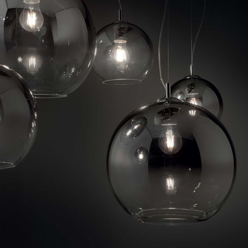 Ideal Lux - Kroonluchter aan kabel NEMO PLUS 5xE27/42W/230V glanzend chroom/rookgrijs