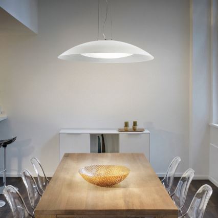 Ideal Lux - Kroonluchter aan kabels 3xE27/60W/230V Ø 64 cm wit