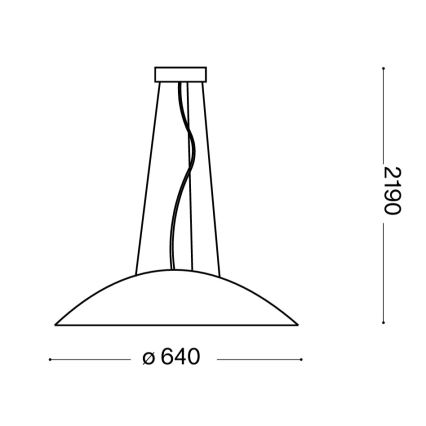 Ideal Lux - Kroonluchter aan kabels 3xE27/60W/230V Ø 64 cm wit
