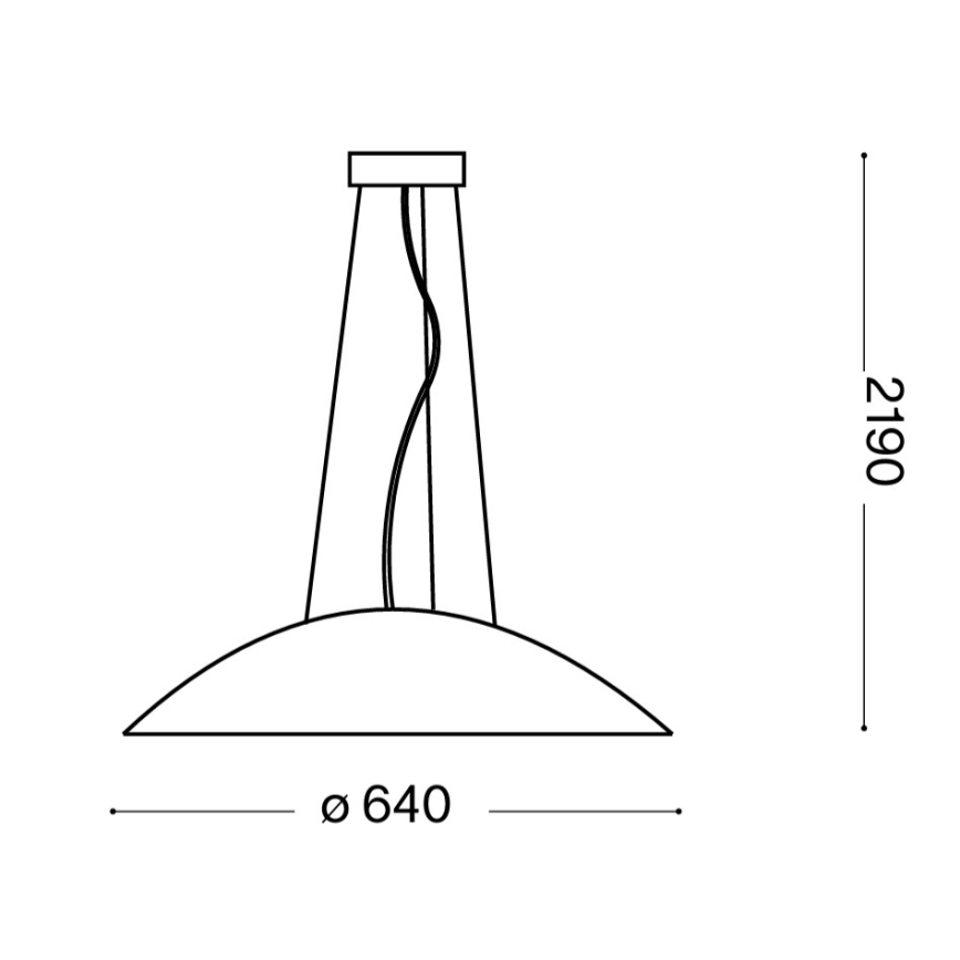 Ideal Lux - Kroonluchter aan kabels 3xE27/60W/230V Ø 64 cm wit