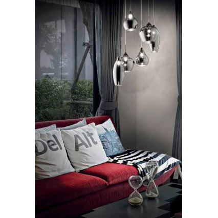 Ideal Lux - Kroonluchter aan koord SOFT 6x E14 / 40W / 230V