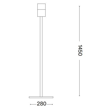 Ideal Lux - Lampen standaard SET UP 1xE27/42W/230V glanzend chroom