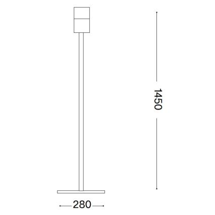 Ideal Lux - Lampen standaard SET UP 1xE27/42W/230V chroom