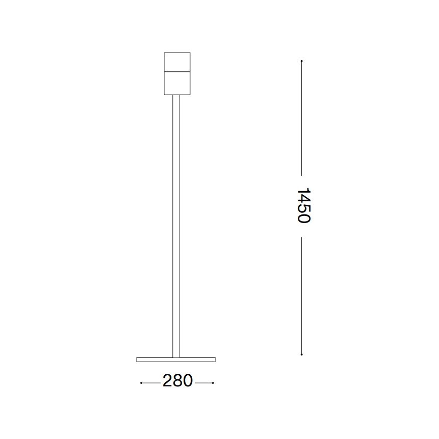 Ideal Lux - Lampen standaard SET UP 1xE27/42W/230V glanzend chroom