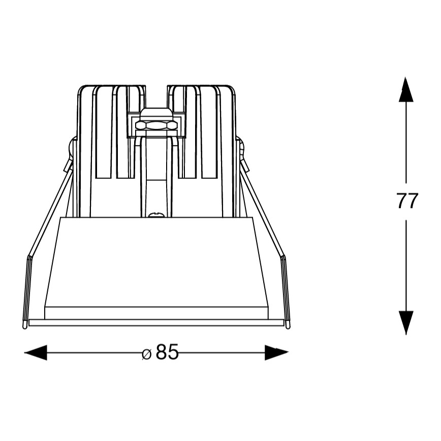 Ideal Lux - LED-inbouwspot voor badkamer GAME TRIM LED/11W/230V 3000K CRI 90 Ø 8,5 cm IP65 zwart