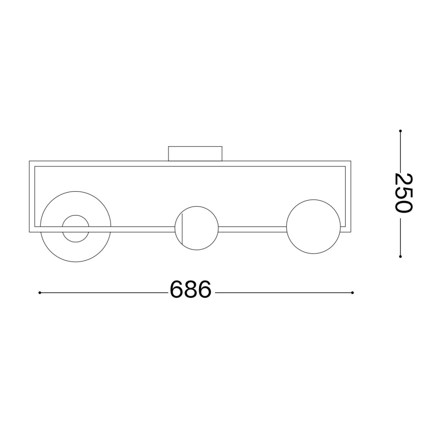 Ideal Lux - LED Bevestigde Hanglamp ANGOLO 3xG9/3W/230V messing