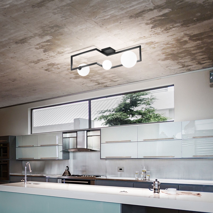 Ideal Lux - LED Bevestigde Hanglamp ANGOLO 3xG9/3W/230V zwart