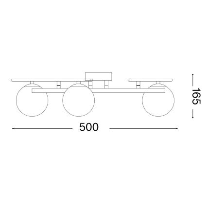 Ideal Lux - LED Bevestigde Hanglamp ATLAS 3xG9/3W/230V goud