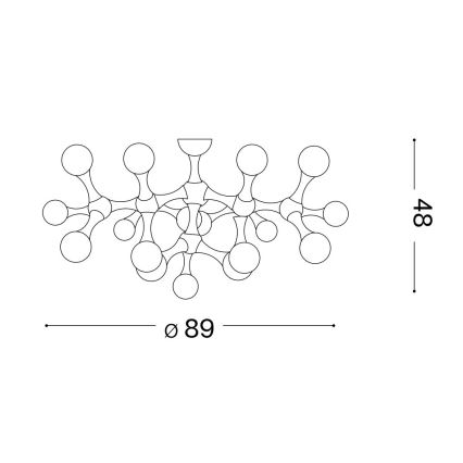 Ideal Lux - LED Bevestigde Hanglamp NODINO 15xG9/15W/230V wit