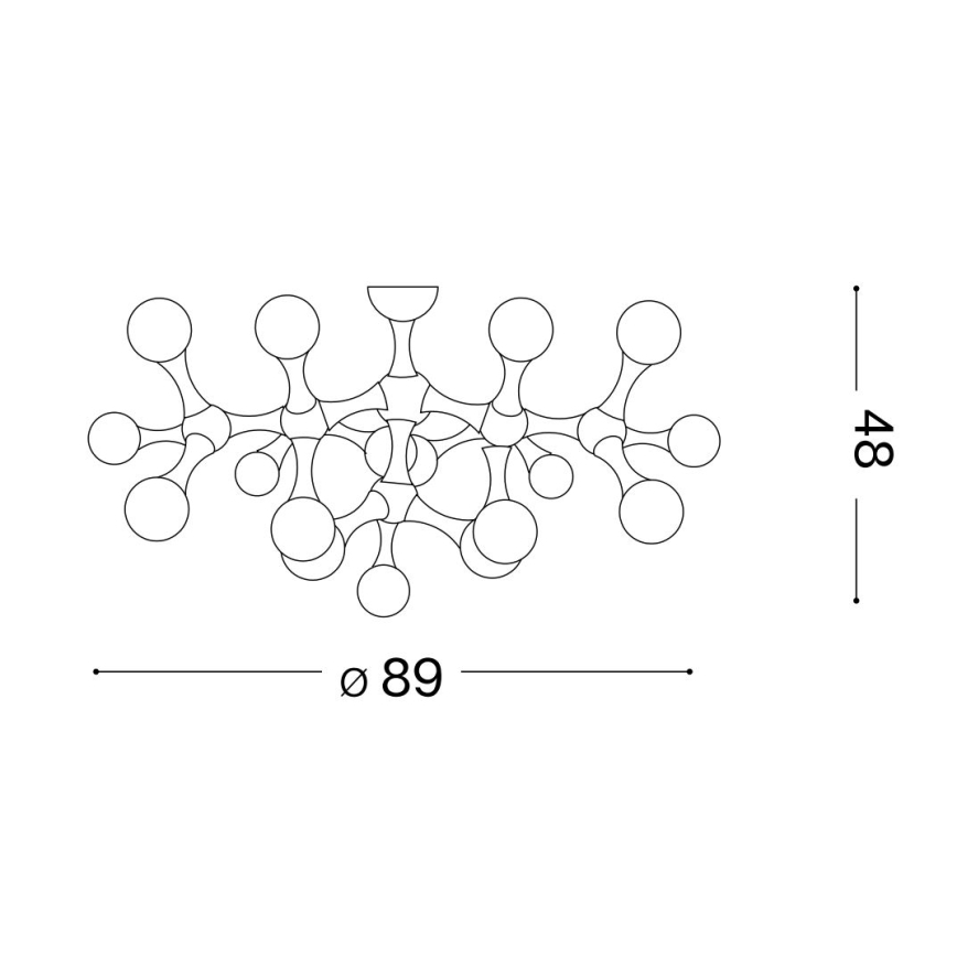 Ideal Lux - LED Bevestigde Hanglamp NODINO 15xG9/15W/230V wit