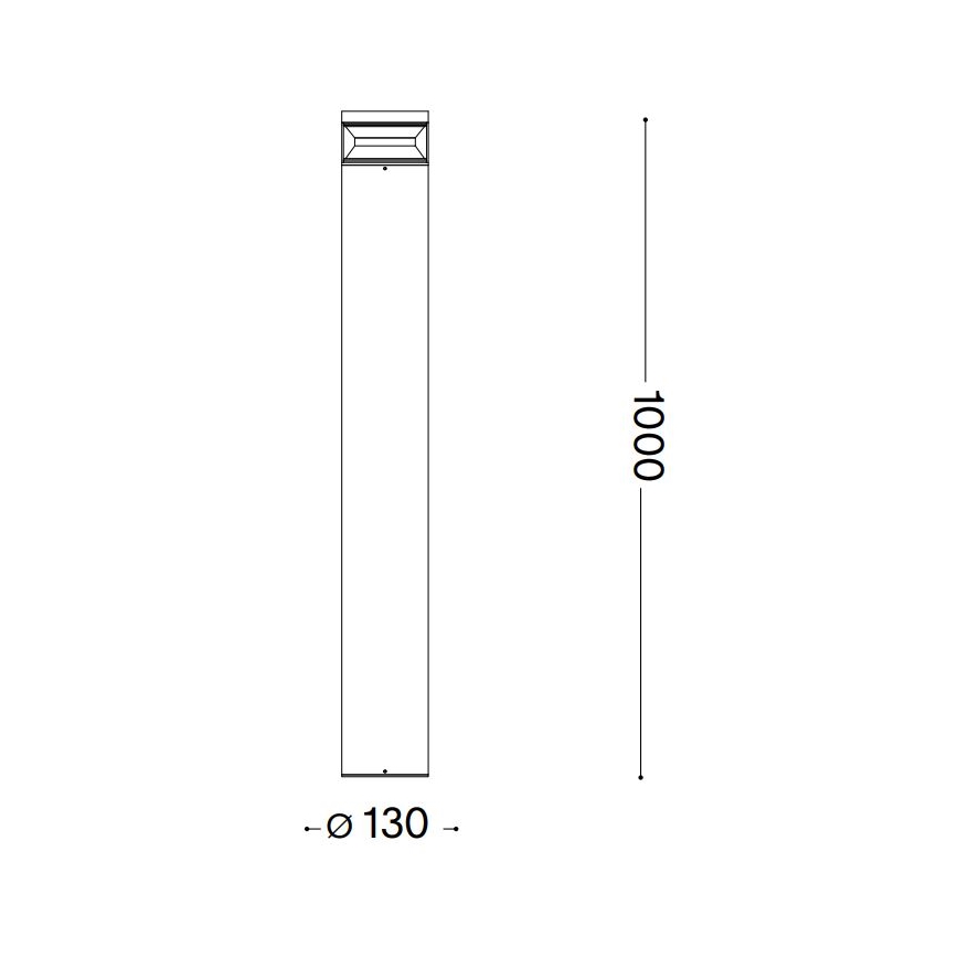 Ideal Lux - LED Buitenlamp BOEING LED/14W/230V 100 cm CRI 90 IP65 bruin