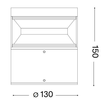 Ideal Lux - LED Buitenlamp BOEING LED/14W/230V 15 cm CRI 90 IP65 bruin