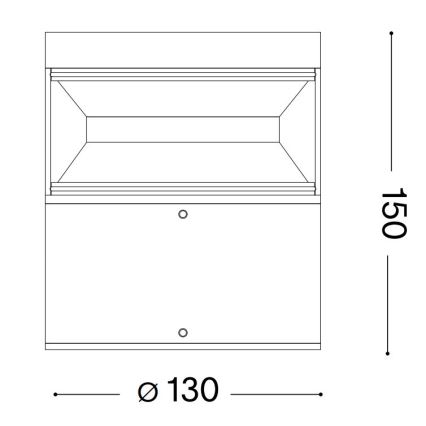 Ideal Lux - LED Buitenlamp BOEING LED/14W/230V 15 cm CRI 90 IP65 zwart