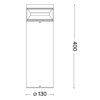 Ideal Lux - LED Buitenlamp BOEING LED/14W/230V 40 cm CRI 90 IP65 bruin