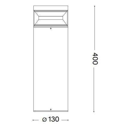 Ideal Lux - LED Buitenlamp BOEING LED/14W/230V 40 cm CRI 90 IP65 zwart