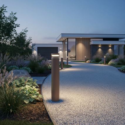 Ideal Lux - LED Buitenlamp BOEING LED/14W/230V diameter 70 cm CRI 90 IP65 bruin