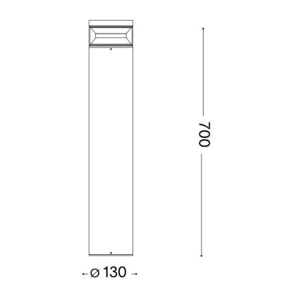 Ideal Lux - LED Buitenlamp BOEING LED/14W/230V diameter 70 cm CRI 90 IP65 bruin